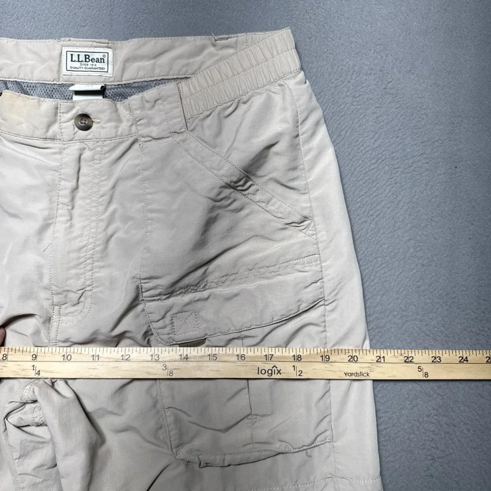 LL Bean‎ Cargo Convertible Pants Mens Sz Medium 30x29 Khaki Utility Work Neutral